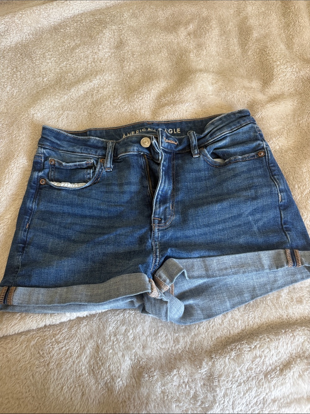 American Eagle Outfitters Dark Blue Denim Jean Shorts